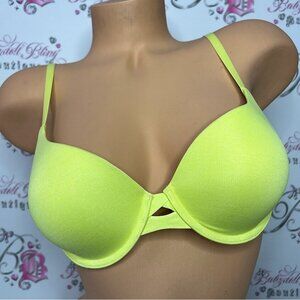 Victoria secret bra neon slime green soft padded bra comfy yellow green bright